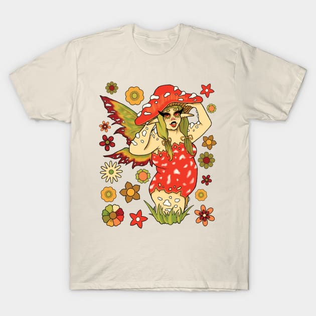 Cottagecore Plus Size Mushroom Fairy - Softcore T-Shirt by ShopSoftcore